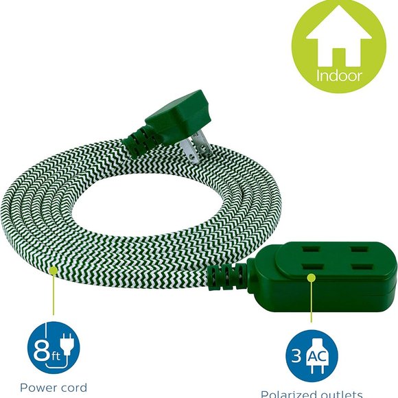 Philips 3-Outlet Extension Cords 8ft (Set of 2) - Picture 7 of 10